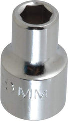 Proto - 1/2" Drive, Standard Hand Socket - 6 Points, 1-1/2" OAL, Alloy Steel, Chrome Finish - Apex Tool & Supply
