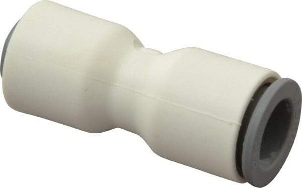 Parker - 1/4 x 3/8" OD, Bio-Sourced Nylon 11 Push-to-Connect Union - 230 Max psi, White - Apex Tool & Supply