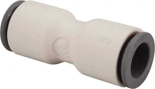 Parker - 3/8" OD, Bio-Sourced Nylon 11 Push-to-Connect Union - 190 Max psi, White - Apex Tool & Supply
