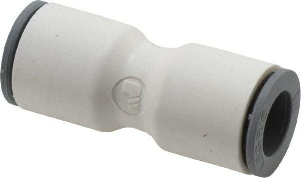 Parker - 1/2" OD, Bio-Sourced Nylon 11 Push-to-Connect Union - 160 Max psi, White - Apex Tool & Supply