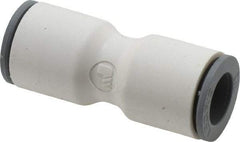 Parker - 1/2" OD, Bio-Sourced Nylon 11 Push-to-Connect Union - 160 Max psi, White - Apex Tool & Supply