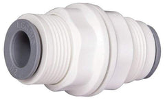 Parker - 3/8" OD, Bio-Sourced Nylon 11 Push-to-Connect Bulkhead Union - 190 Max psi, White - Apex Tool & Supply