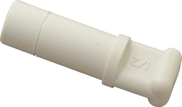 Parker - 1/2" OD, Bio-Sourced Nylon 11 Push-to-Connect Plug - 160 Max psi, White - Apex Tool & Supply