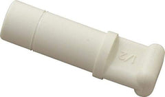 Parker - 1/2" OD, Bio-Sourced Nylon 11 Push-to-Connect Plug - 160 Max psi, White - Apex Tool & Supply