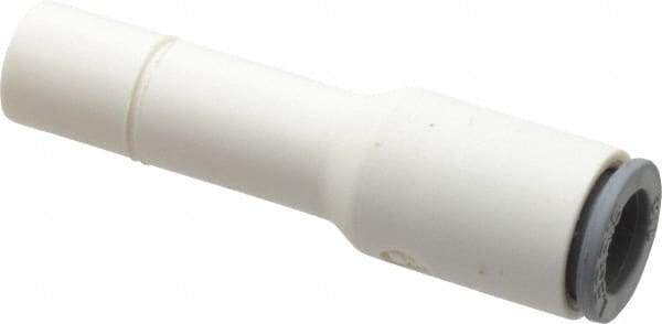 Parker - 1/4 x 5/16" OD, Bio-Sourced Nylon 11 Push-to-Connect Plug-In Reducer - 230 Max psi, 5/16" Stem Diam, White - Apex Tool & Supply