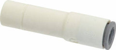 Parker - 1/4 x 3/8" OD, Bio-Sourced Nylon 11 Push-to-Connect Plug-In Reducer - 230 Max psi, 3/8" Stem Diam, White - Apex Tool & Supply
