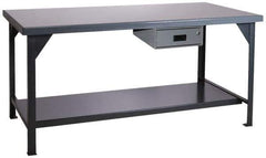 Durham - 48 Wide x 30" Deep x 34" High, Steel Workbench - Rounded Edge, Fixed Legs - Apex Tool & Supply