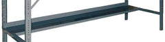 Durham - Steel Straight Edge Workbench & Workstation Shelf - 12" Deep, 1-1/2" High, Use with Durham 120" Folding Leg Workbenches - Apex Tool & Supply