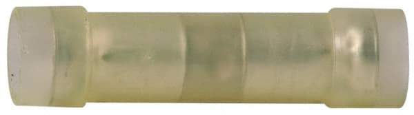 3M - 12 to 10 AWG Compatible, Nylon Fully Insulated, Crimp-On Butt Splice Terminal - Copper Contacts, Zinc Contact Plating, Yellow - Apex Tool & Supply