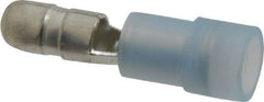 3M - 16 to 14 AWG Crimp Bullet Connector - 0.18" Bullet Diam, Blue Nylon Insulation - Apex Tool & Supply