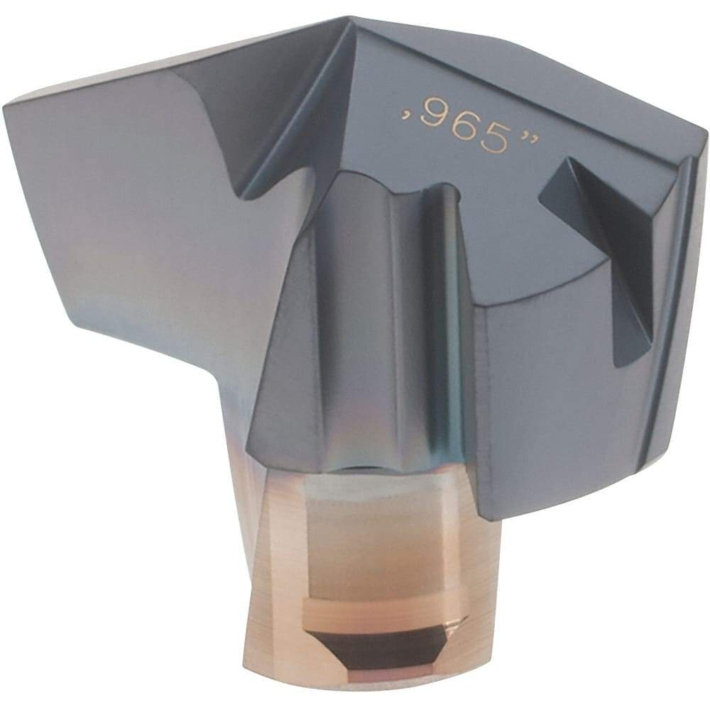 Iscar - Series ICP, 0.965" Diam Grade IC908 140° Replaceable Drill Tip - Carbide, TiAlN Finish, 24 Seat Size, Through Coolant - Apex Tool & Supply
