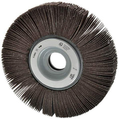 Merit Abrasives - 6" Diam, 120 Grit Aluminum Oxide Unmounted Flap Wheel - 1" Hole, 1" Wide, Coated, Fine Grade, 6,000 Max RPM , Cloth Backing - Apex Tool & Supply