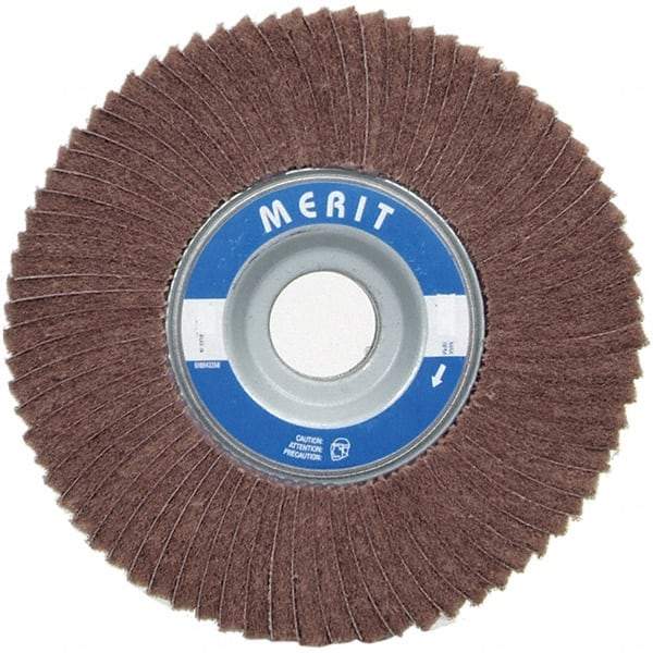 Merit Abrasives - 6" Diam, 60 Grit Ceramic Unmounted Flap Wheel - 1" Hole, 3" Wide, Coated, Medium Grade, 6,000 Max RPM , Cloth Backing - Apex Tool & Supply