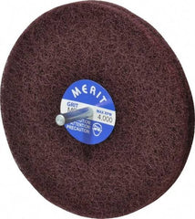 Merit Abrasives - 5" Diam, Medium Mounted Scrubber Buffing Wheel - 2 Ply, Medium Grade, 1/4" Shank Diam, 4,000 RPM - Apex Tool & Supply