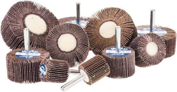 Merit Abrasives - 10 Piece Flap Wheel Kit - Contains Wheels Mounted on 1/4" Shank - Apex Tool & Supply