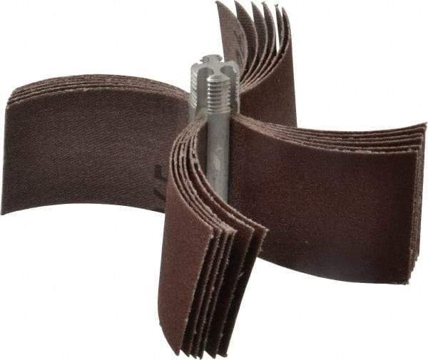 Merit Abrasives - 120 Grit, Coated, Aluminum Oxide Bore Polisher - Fine Grade, 15,000 RPM, Polishes Bores with 2-1/2 to 3" Diam - Apex Tool & Supply