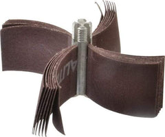 Merit Abrasives - 180 Grit, Coated, Aluminum Oxide Bore Polisher - Very Fine Grade, 15,000 RPM, Polishes Bores with 2-1/2 to 3" Diam - Apex Tool & Supply