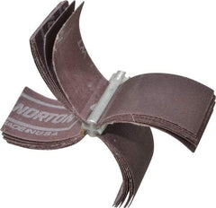 Merit Abrasives - 180 Grit, Coated, Aluminum Oxide Bore Polisher - Very Fine Grade, 10,000 RPM, Polishes Bores with 3-1/8 to 4" Diam - Apex Tool & Supply