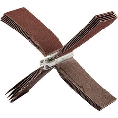 Merit Abrasives - 240 Grit, Coated, Aluminum Oxide Bore Polisher - Very Fine Grade, 10,000 RPM, Polishes Bores with 3-1/8 to 4" Diam - Apex Tool & Supply