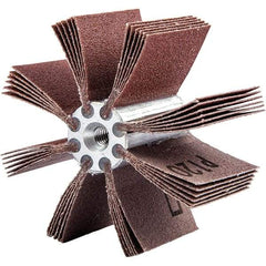 Merit Abrasives - 120 Grit, Coated, Aluminum Oxide Bore Polisher - Fine Grade, 16,000 RPM, Polishes Bores with 2 to 2-1/2" Diam - Apex Tool & Supply