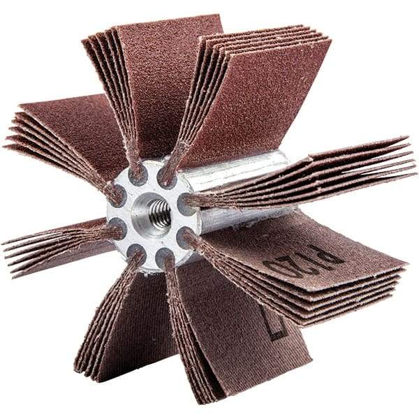 Merit Abrasives - 60 Grit, Coated, Aluminum Oxide Bore Polisher - Medium Grade, 15,000 RPM, Polishes Bores with 2-5/8 to 3" Diam - Apex Tool & Supply