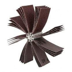 Merit Abrasives - 60 Grit, Coated, Aluminum Oxide Bore Polisher - Medium Grade, 8,000 RPM, Polishes Bores with 4-1/4 to 5-1/4" Diam - Apex Tool & Supply