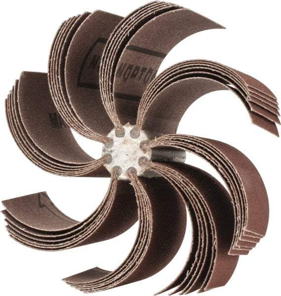 Merit Abrasives - 120 Grit, Coated, Aluminum Oxide Bore Polisher - Fine Grade, 8,000 RPM, Polishes Bores with 4-1/4 to 5-1/4" Diam - Apex Tool & Supply