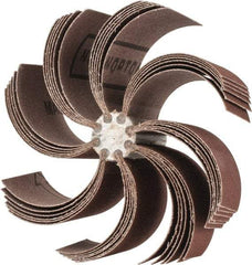 Merit Abrasives - 120 Grit, Coated, Aluminum Oxide Bore Polisher - Fine Grade, 8,000 RPM, Polishes Bores with 4-1/4 to 5-1/4" Diam - Apex Tool & Supply