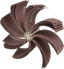 Merit Abrasives - 180 Grit, Coated, Aluminum Oxide Bore Polisher - Very Fine Grade, 8,000 RPM, Polishes Bores with 5-1/4 to 5-7/8" Diam - Apex Tool & Supply