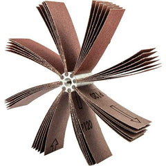 Merit Abrasives - 240 Grit, Coated, Aluminum Oxide Bore Polisher - Very Fine Grade, 8,000 RPM, Polishes Bores with 5-1/4 to 5-7/8" Diam - Apex Tool & Supply