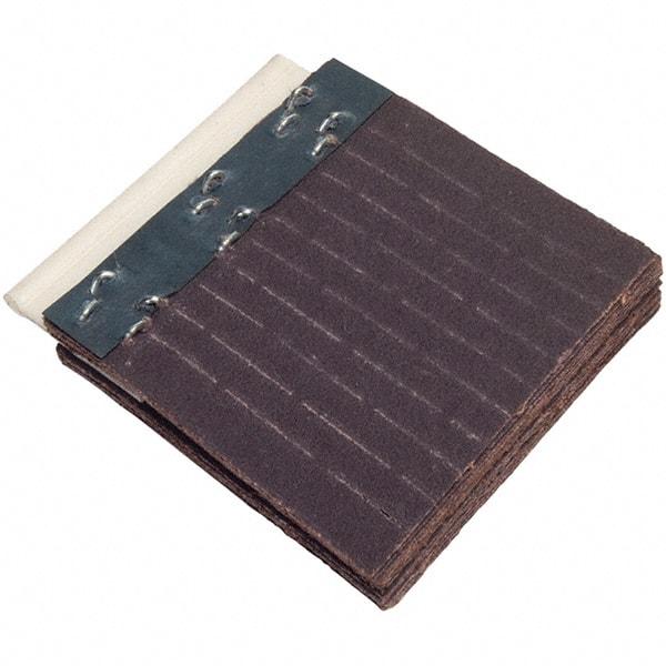 Merit Abrasives - 60 Grit, Scored Surface, Aluminum Oxide Flex Drum Flap Wheel Refill - Medium Grade, 2-3/4" Trim Length x 2" Wide x 1/4" Thick, Resin Bond - Apex Tool & Supply
