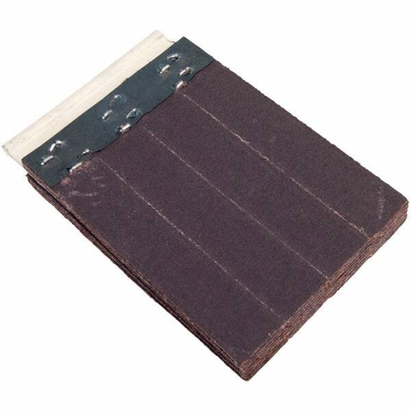 Merit Abrasives - 80 Grit, Slashed Surface, Aluminum Oxide Flex Drum Flap Wheel Refill - Medium Grade, 4" Trim Length x 4" Wide x 1/2" Thick, Resin Bond - Apex Tool & Supply