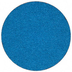 Merit Abrasives - 2" Disc Diam, 60 Grit, Zirconia Alumina Quick Change Disc - Type R Attaching System, Coated, Blue, Medium Grade, 30,000 RPM - Apex Tool & Supply