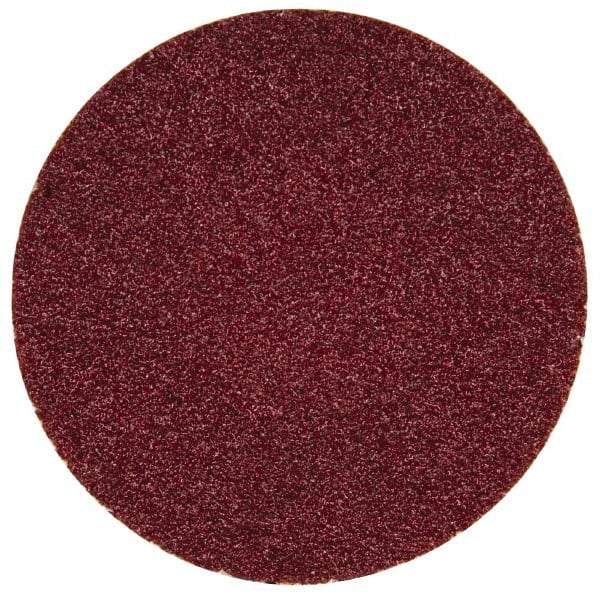 Merit Abrasives - 1-1/2" Disc Diam, 100 Grit, Zirconia Alumina Quick Change Disc - Type R Attaching System, Coated, Blue, Fine Grade, 30,000 RPM - Apex Tool & Supply