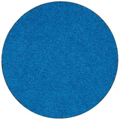 Merit Abrasives - 3" Disc Diam, 50 Grit, Zirconia Alumina Quick Change Disc - Type R Attaching System, Coated, Blue, Coarse Grade, 20,000 RPM - Apex Tool & Supply