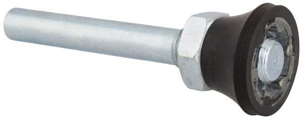 Merit Abrasives - 3/4" Diam Quick-Change Type P Disc Backing Pad - 1/4" Shank Diam, Medium Density, 40,000 RPM, Power-Lock Type 1 Compatible - Apex Tool & Supply