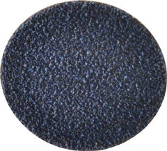 Merit Abrasives - 2" Disc Diam, 36 Grit, Zirconia Alumina Quick Change Disc - Type R Attaching System, Coated, Blue, Very Coarse Grade, 30,000 RPM - Apex Tool & Supply