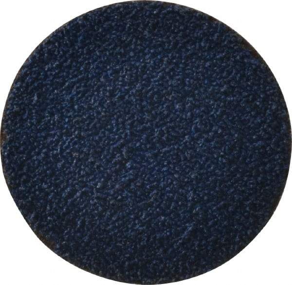 Merit Abrasives - 2" Disc Diam, 40 Grit, Zirconia Alumina Quick Change Disc - Type R Attaching System, Coated, Blue, Coarse Grade, 30,000 RPM - Apex Tool & Supply