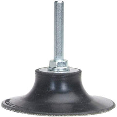 Merit Abrasives - 3" Diam Quick-Change Type S Disc Backing Pad - 1/4" Shank Diam, Soft Density, 20,000 RPM, Power-Lock Type 2 Compatible - Apex Tool & Supply