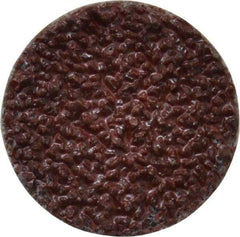 Merit Abrasives - 3/4" Disc Diam, 36 Grit, Aluminum Oxide Quick Change Disc - Type S Attaching System, Coated, Maroon, Very Coarse Grade, 40,000 RPM - Apex Tool & Supply