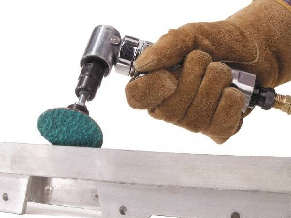 Merit Abrasives - 1-1/2" Disc Diam, 36 Grit, Zirconia Alumina Quick Change Disc - Type S Attaching System, Coated, Blue, Very Coarse Grade, 30,000 RPM, R801 Series - Apex Tool & Supply