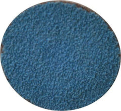 Merit Abrasives - 1-1/2" Disc Diam, 60 Grit, Zirconia Alumina Quick Change Disc - Type S Attaching System, Coated, Blue, Medium Grade, 30,000 RPM - Apex Tool & Supply
