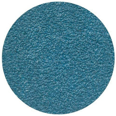Merit Abrasives - 2" Disc Diam, 40 Grit, Zirconia Alumina Quick Change Disc - Type S Attaching System, Coated, Blue, Coarse Grade, 30,000 RPM - Apex Tool & Supply