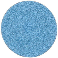 Merit Abrasives - 2" Disc Diam, 60 Grit, Zirconia Alumina Quick Change Disc - Type S Attaching System, Coated, Blue, Medium Grade, 30,000 RPM - Apex Tool & Supply
