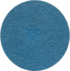 Merit Abrasives - 3" Disc Diam, 50 Grit, Zirconia Alumina Quick Change Disc - Type S Attaching System, Coated, Blue, Coarse Grade, 20,000 RPM - Apex Tool & Supply