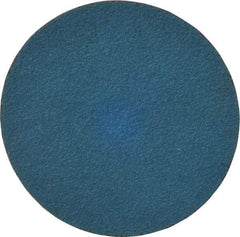 Merit Abrasives - 3" Disc Diam, 60 Grit, Zirconia Alumina Quick Change Disc - Type S Attaching System, Coated, Blue, Medium Grade, 20,000 RPM - Apex Tool & Supply