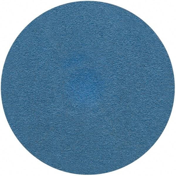 Merit Abrasives - 3" Disc Diam, 80 Grit, Zirconia Alumina Quick Change Disc - Type S Attaching System, Coated, Blue, Medium Grade, 20,000 RPM - Apex Tool & Supply
