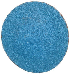 Merit Abrasives - 2" Disc Diam, 80 Grit, Zirconia Alumina Quick Change Disc - Type R Attaching System, Coated, Blue, Medium Grade, 30,000 RPM - Apex Tool & Supply