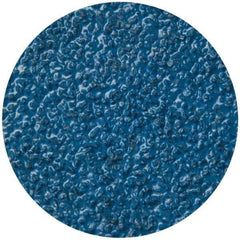 Merit Abrasives - 1-1/2" Disc Diam, 36 Grit, Zirconia Alumina Quick Change Disc - Type R Attaching System, Coated, Blue, Very Coarse Grade, 30,000 RPM - Apex Tool & Supply