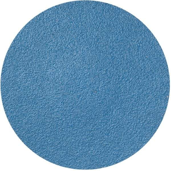 Merit Abrasives - 3" Disc Diam, 80 Grit, Zirconia Alumina Quick Change Disc - Type R Attaching System, Coated, Blue, Medium Grade, 20,000 RPM - Apex Tool & Supply